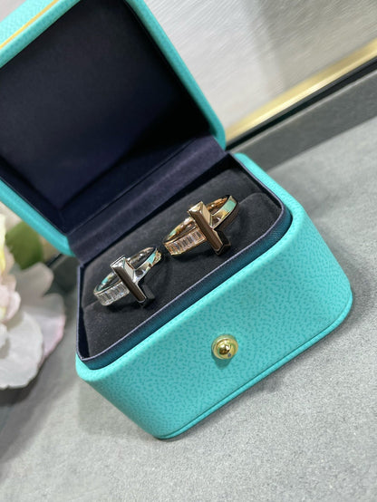 [⭐Luxery Jewels]T1 WIDE 4.5MM DIAMOND RING