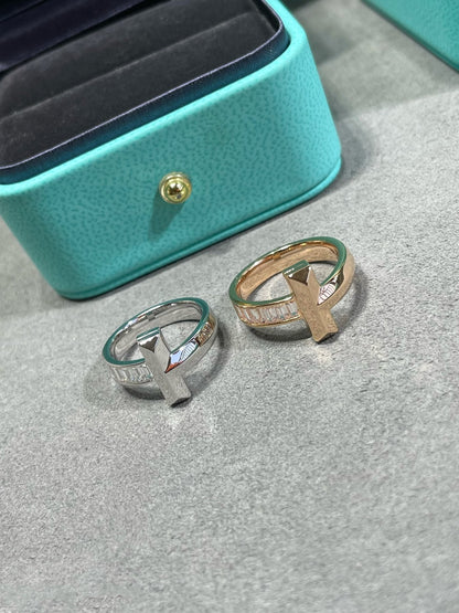 [⭐Luxery Jewels]T1 WIDE 4.5MM DIAMOND RING