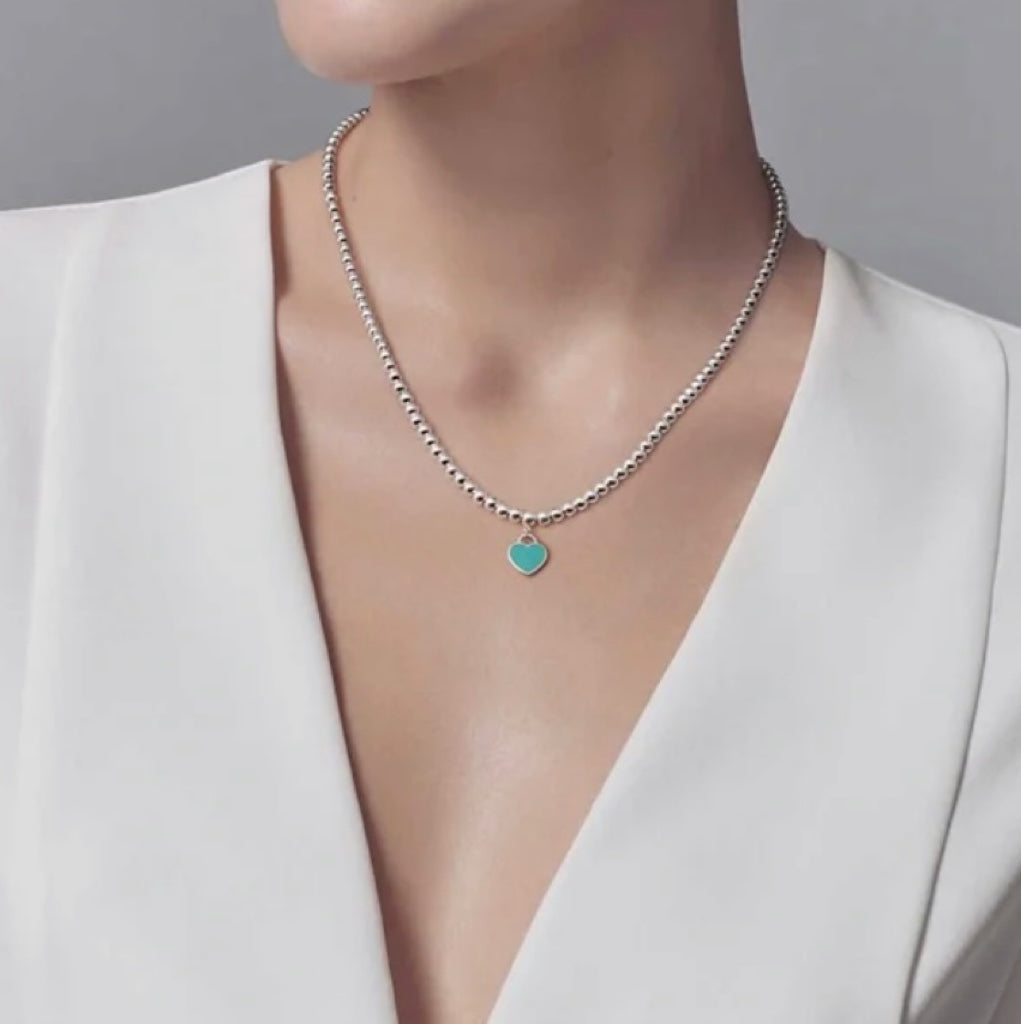 [⭐Luxery Jewels]RETURN TO TIF SILVER BEAD NECKLACE