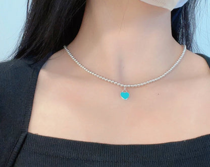 [⭐Luxery Jewels]RETURN TO TIF SILVER BEAD NECKLACE