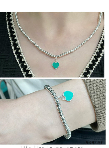 [⭐Luxery Jewels]RETURN TO TIF SILVER BEAD NECKLACE