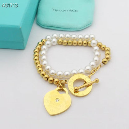 [⭐Luxery Jewels]RETURN TO TIF HEART TAF BEAD PEARL BRACELET