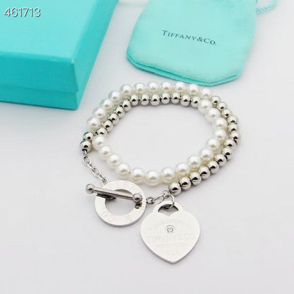 [⭐Luxery Jewels]RETURN TO TIF HEART TAF BEAD PEARL BRACELET