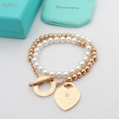 [⭐Luxery Jewels]RETURN TO TIF HEART TAF BEAD PEARL BRACELET