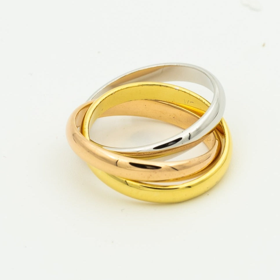 [Luxery Jewelry]TRINITY RING GOLD PINK GOLD SILVER