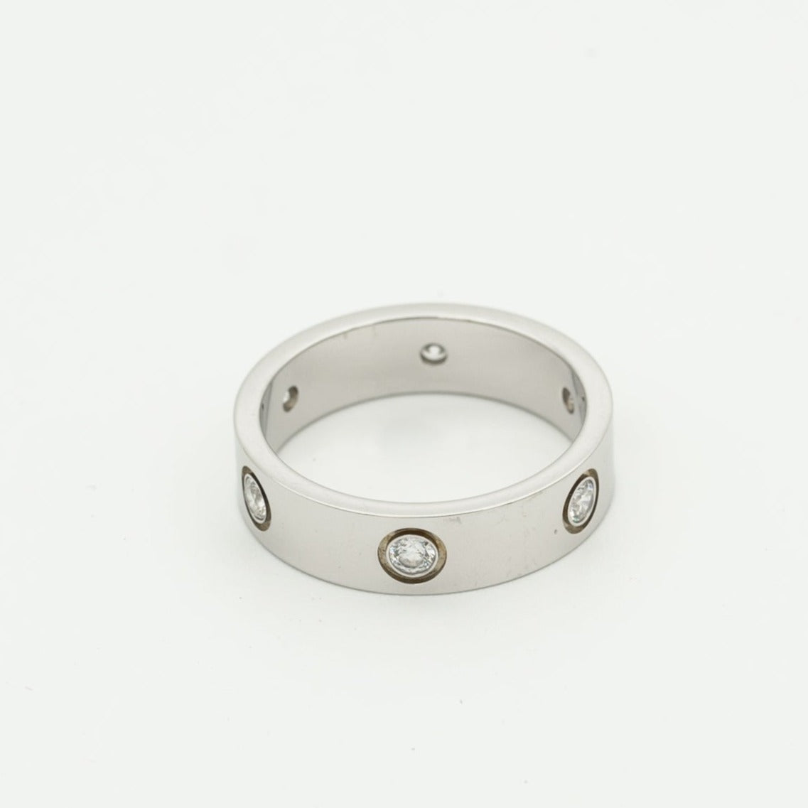 [Luxery]LOVE RING 5.5MM 6 DIAMONDS SILVER
