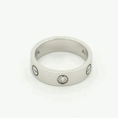 [Luxery]LOVE RING 5.5MM 3 DIAMONDS SILVER
