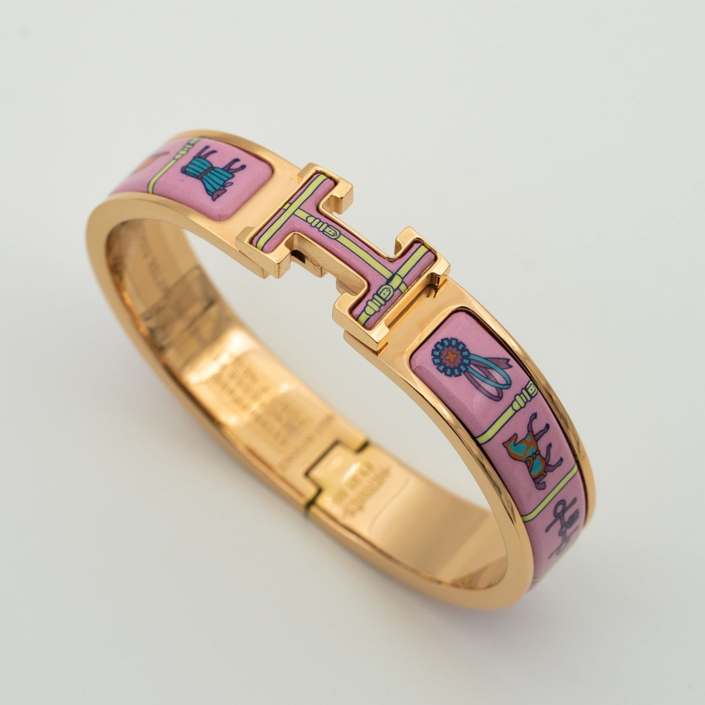 [Luxery]H PINK GOLD BRACELET PINK CERAMIC