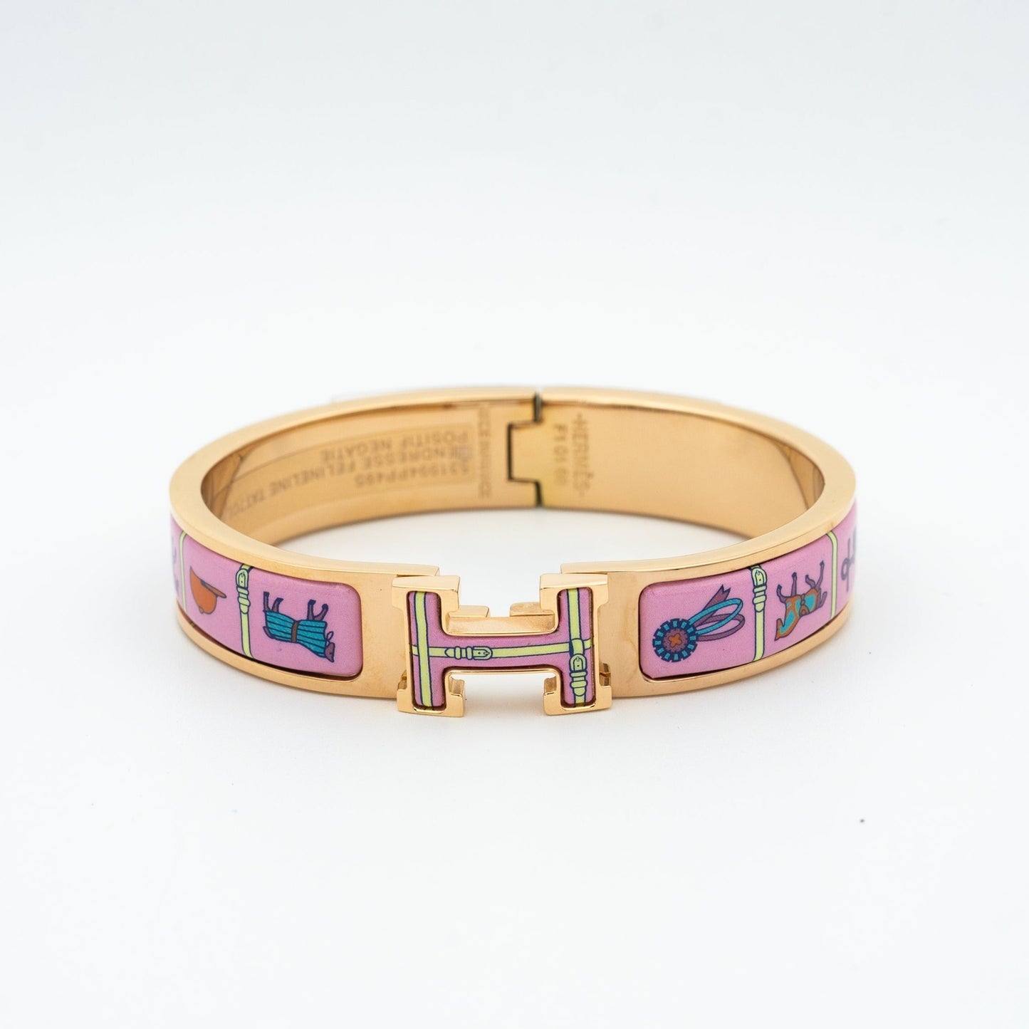 [Luxery]H PINK GOLD BRACELET PINK CERAMIC