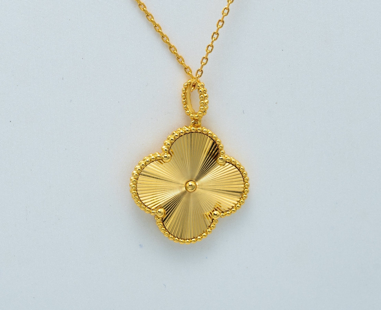 [Luxery]CLOVER 25MM PEDANT NECKLACE GOLD