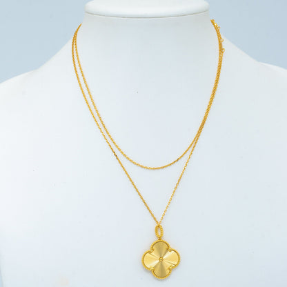 [Luxery]CLOVER 25MM PEDANT NECKLACE GOLD