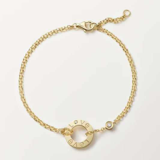 [⭐Luxus]LOVE ARMBAND 2 DIAMANTEN