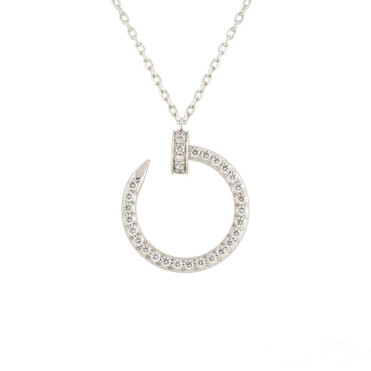 [Luxery]JUSTE NECKLACE SILVER DIAMONDS