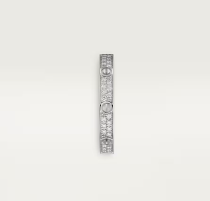 [Luxery]LOVE RING 2.6mm-wide full-diamond ring silver
