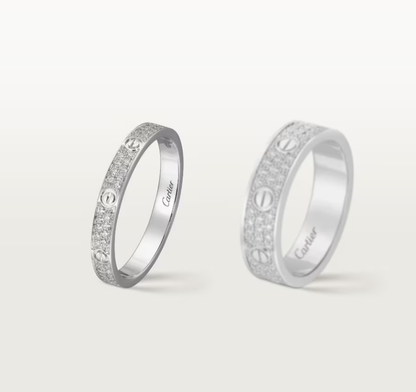 [Luxery]LOVE RING 2.6mm-wide full-diamond ring silver