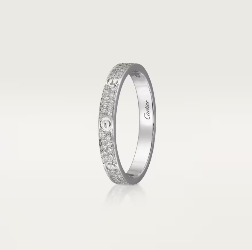 [Luxery]LOVE RING 2.6mm-wide full-diamond ring silver
