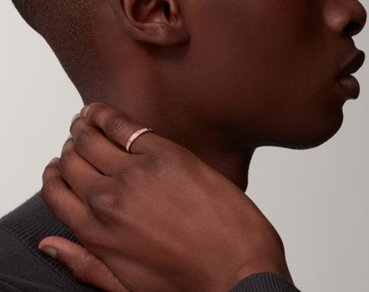 [Luxery]LOVE RING 2.6mm-wide full-diamond ring Rose Gold