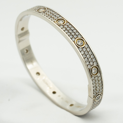 [Luxery]LOVE BRACELET 6.1MM DIAMOND-PAVED 10 BIG DIAMONDS