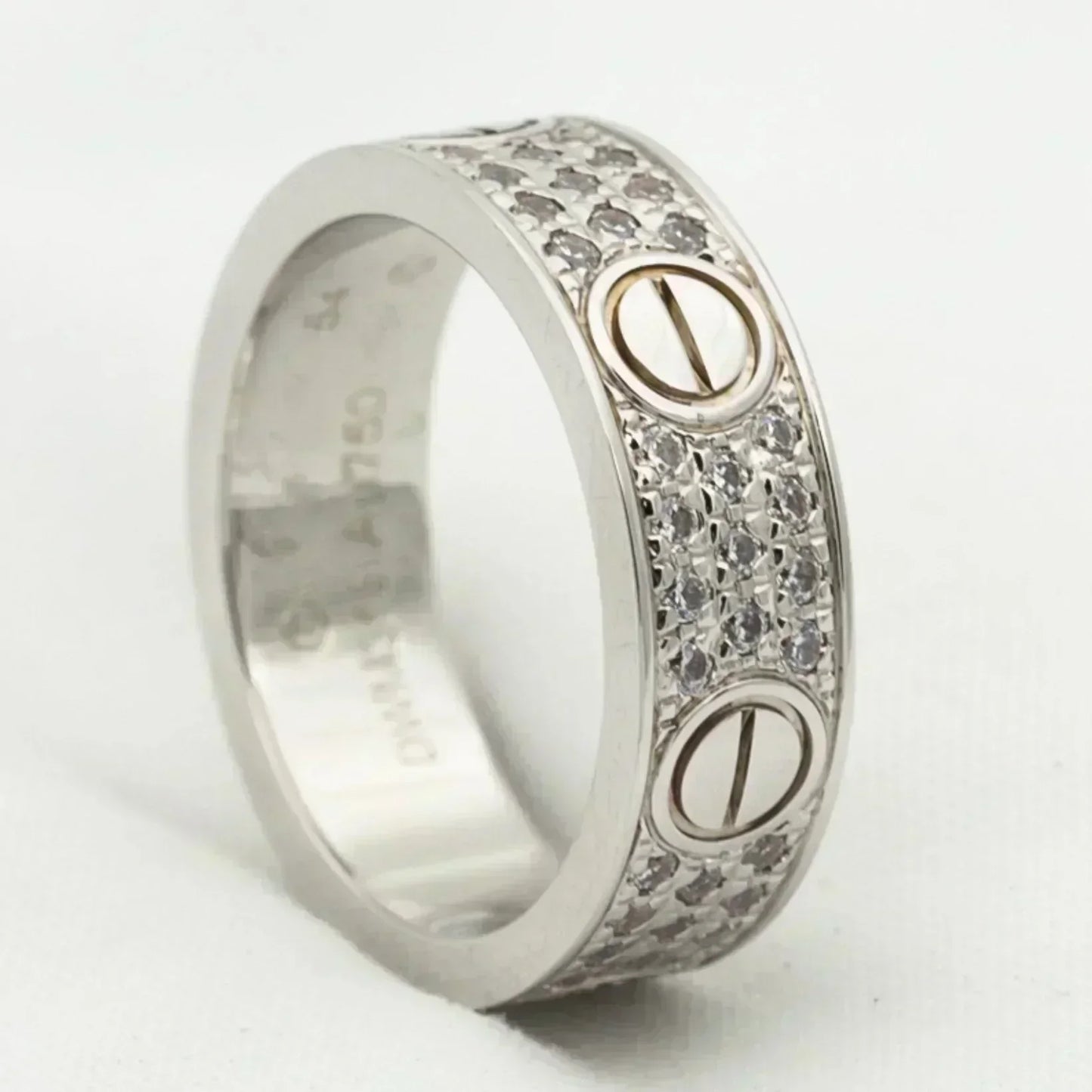 [Luxery]LOVE RING 5.5MM DIAMONDS PAVED