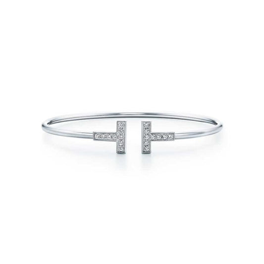 [⭐Luxery Jewels]T BRACELET 1.8MM DIAMOND SILVER