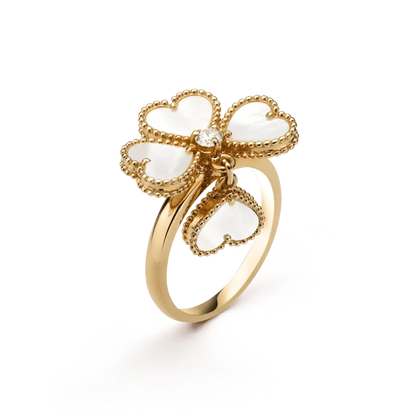 [Luxery]SWEET CLOVER WHITE MOP RING