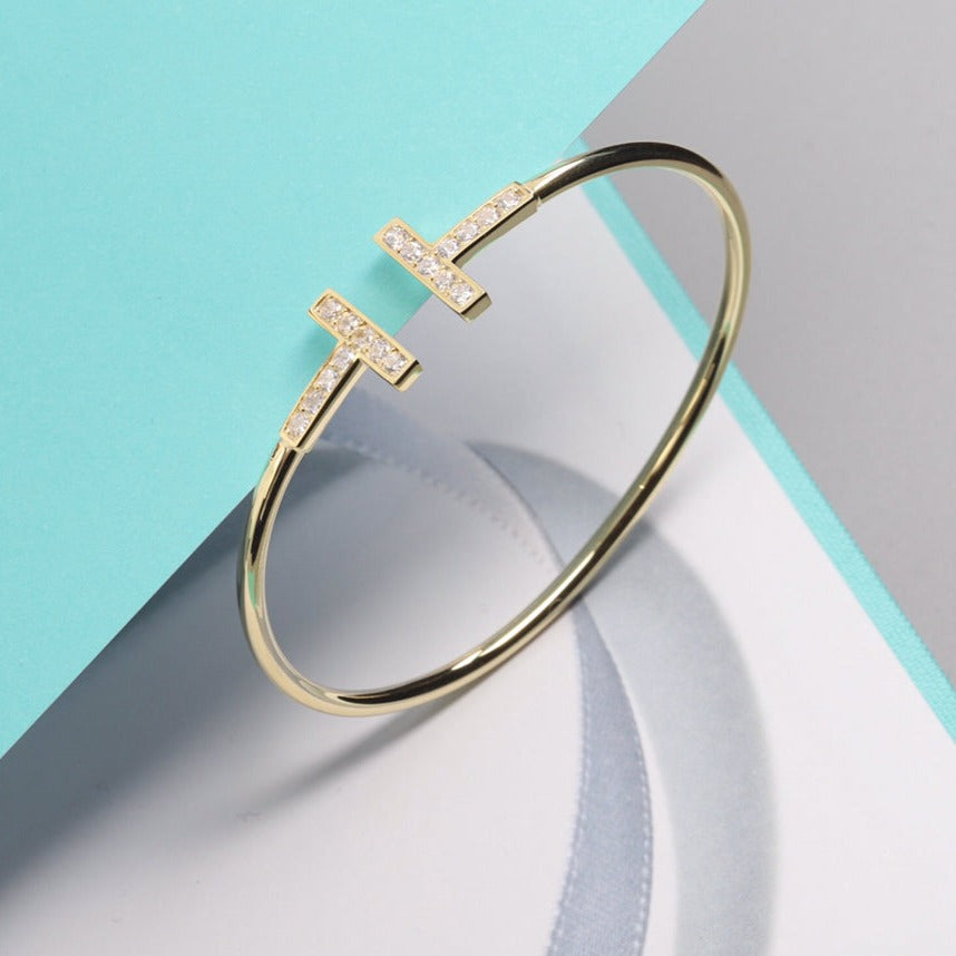 [⭐Luxery Jewels]T-ARMBAND 1,8 MM GOLD DIAMANT