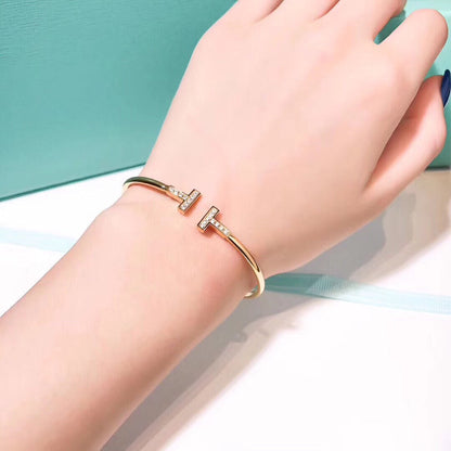 [⭐Luxery Jewels]T-ARMBAND 1,8 MM GOLD DIAMANT
