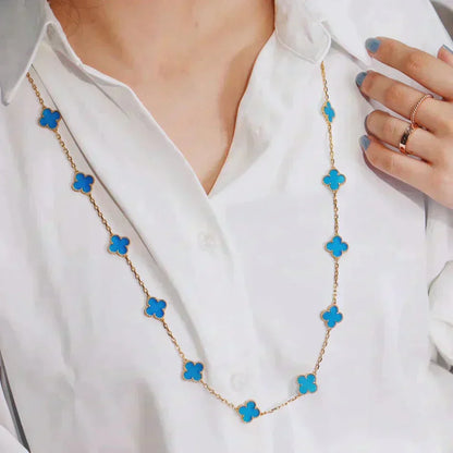 [Luxery]CLOVER 20 MOTIFS TURQUOISE GOLD