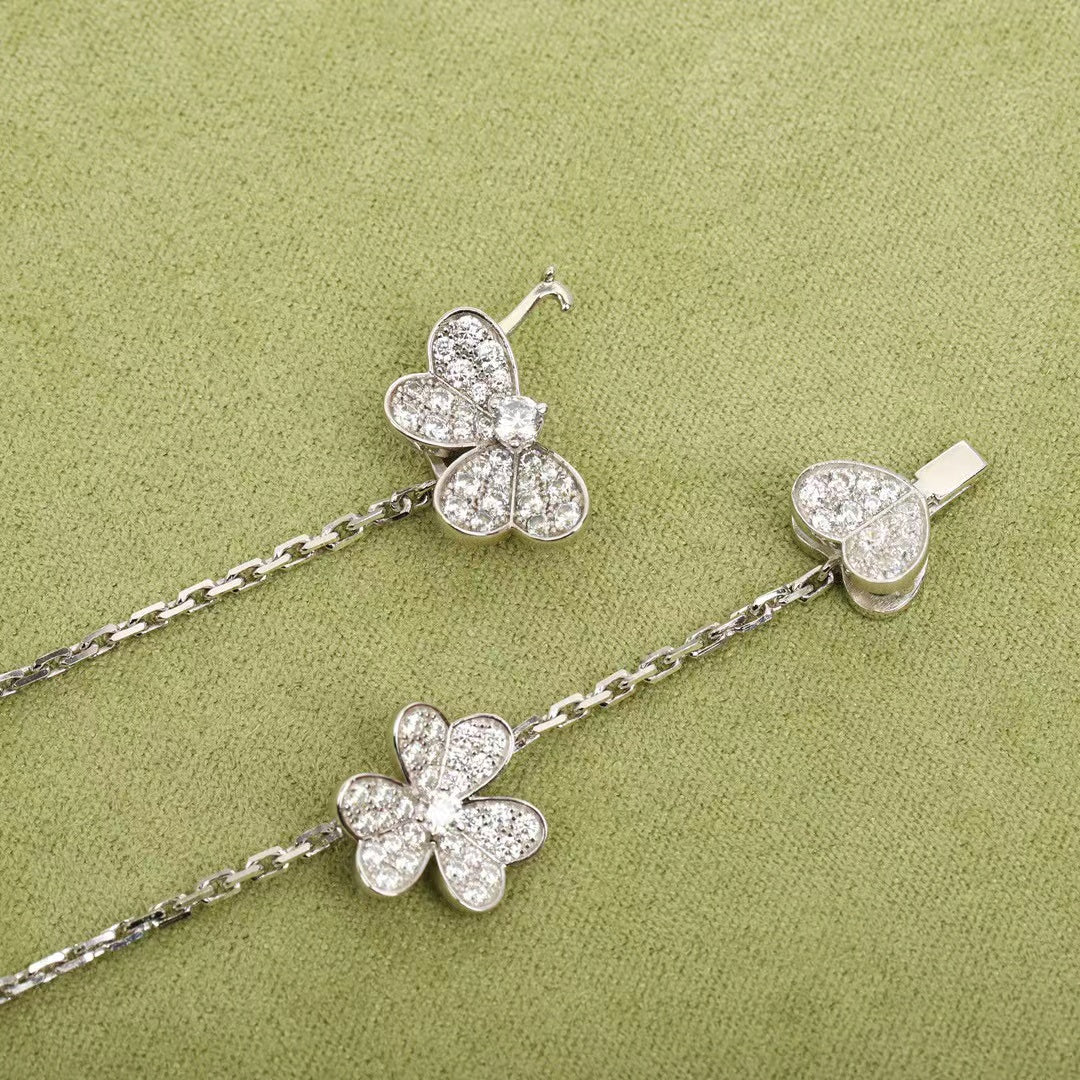 [Luxery]FRIVOLE SILVER 9 FLOWERS NECKLACE
