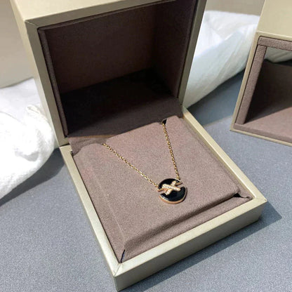 [Luxery]JEUX DE ROSE GOLD DIAMOND NECKLACE