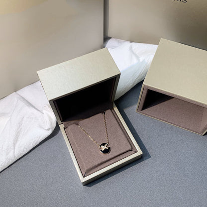 [Luxery]JEUX DE PINK GOLD DIAMOND NECKLACE