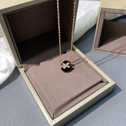 [Luxery]JEUX DE PINK GOLD DIAMOND NECKLACE
