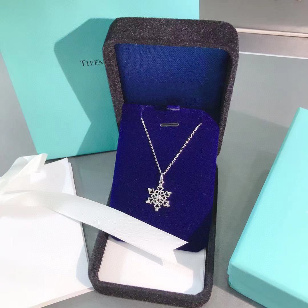 [⭐Luxery Jewels]スターリングシルバー スノーフレーク ペンダントネックレス