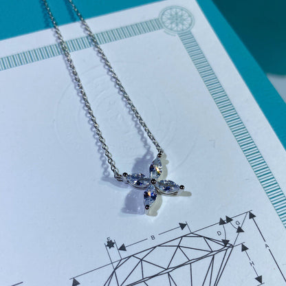 [⭐Luxery Jewels]VICTORIA ANHÄNGER-HALSKETTE AUS PLATIN UND DIAMANTEN