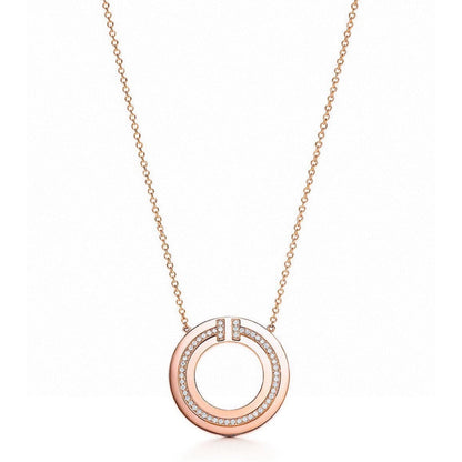 [⭐Luxery Jewels]DIAMOND AND MOTHER OF PEARL CIRCLE PENDANT