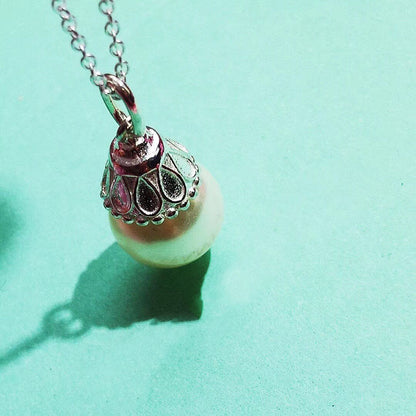 [⭐Luxery Jewels]PEARL PENDANT GATSBY ZIEGFELD PEARL SILVER NECKLACE