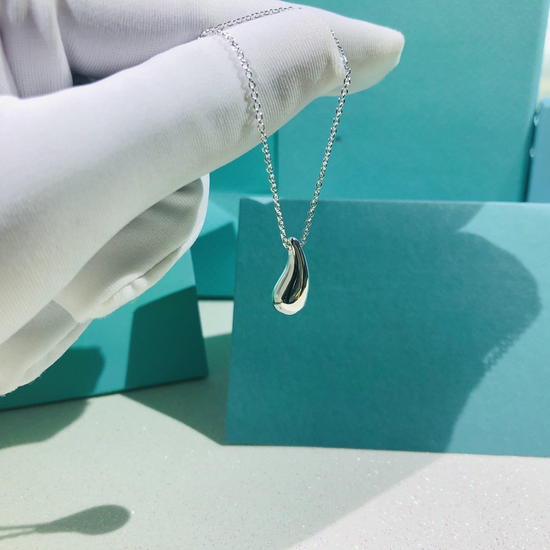 [⭐Luxery Jewels]ELSA PERETTI TEARDROP-ANHÄNGER STERLINGSILBER-HALSKETTE