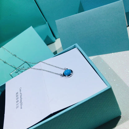 [⭐Luxery Jewels]YARD TURQUOISE NECKLACE SILVER