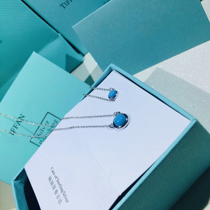 [⭐Luxery Jewels]YARD TURQUOISE NECKLACE SILVER