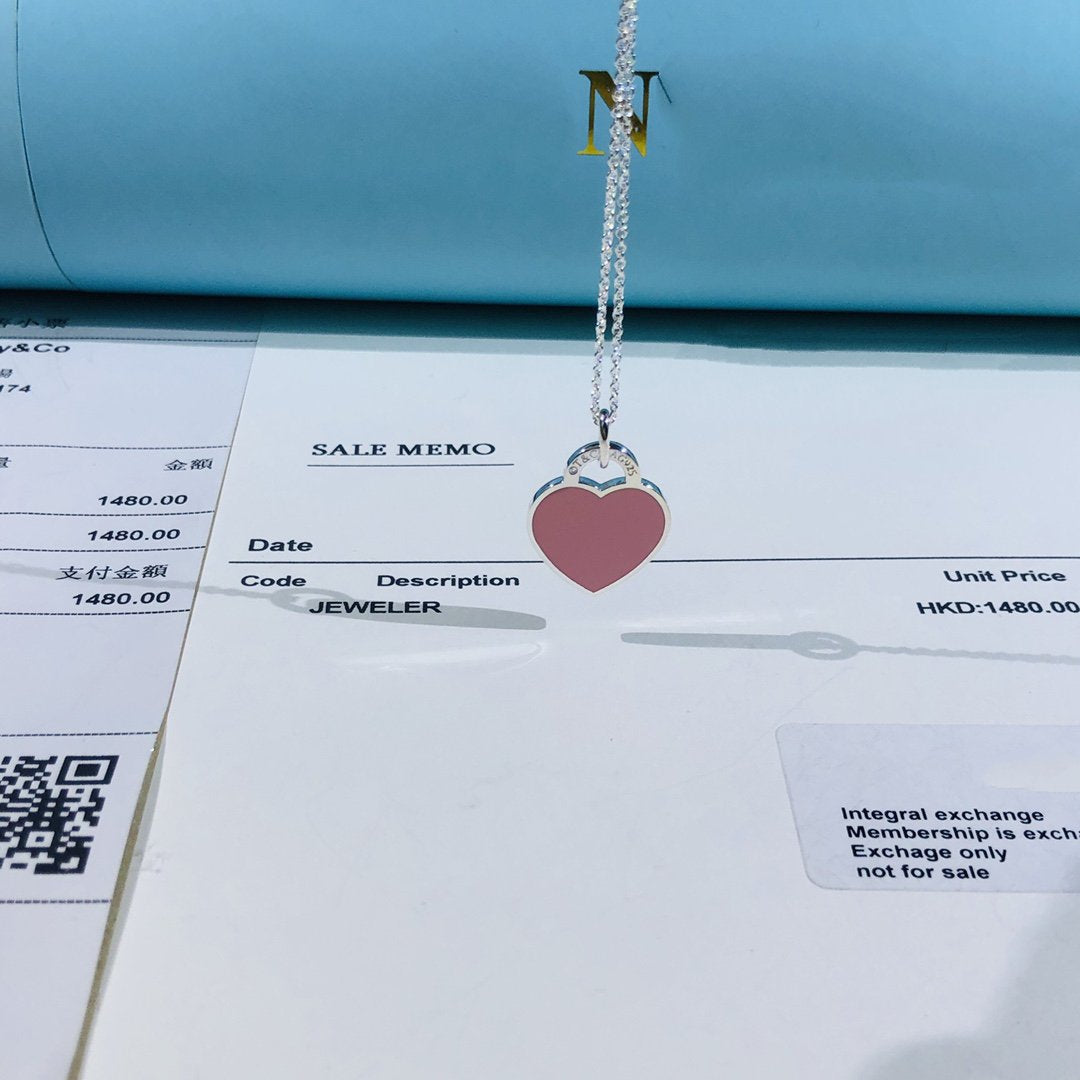 [⭐Luxery Jewels]SMALL HEART TAG PENDANT STERLING SILVER