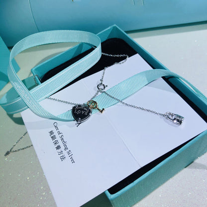 [⭐Luxery Jewels]LOVE HEART TAG KEY NECKLACE