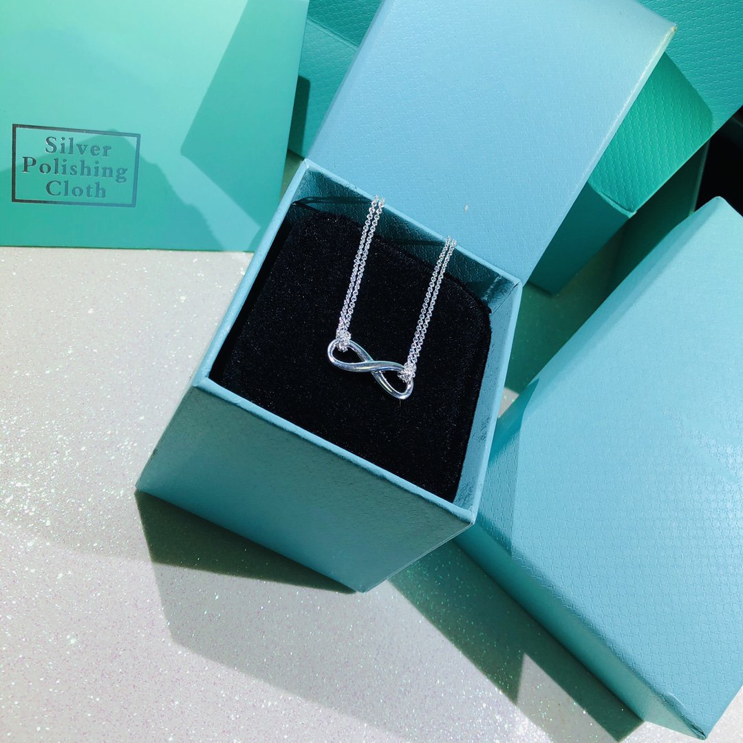 [⭐Luxery Jewels]SILBERNE UNENDLICHKEITS-DOPPELKETTEN-HALSKETTE