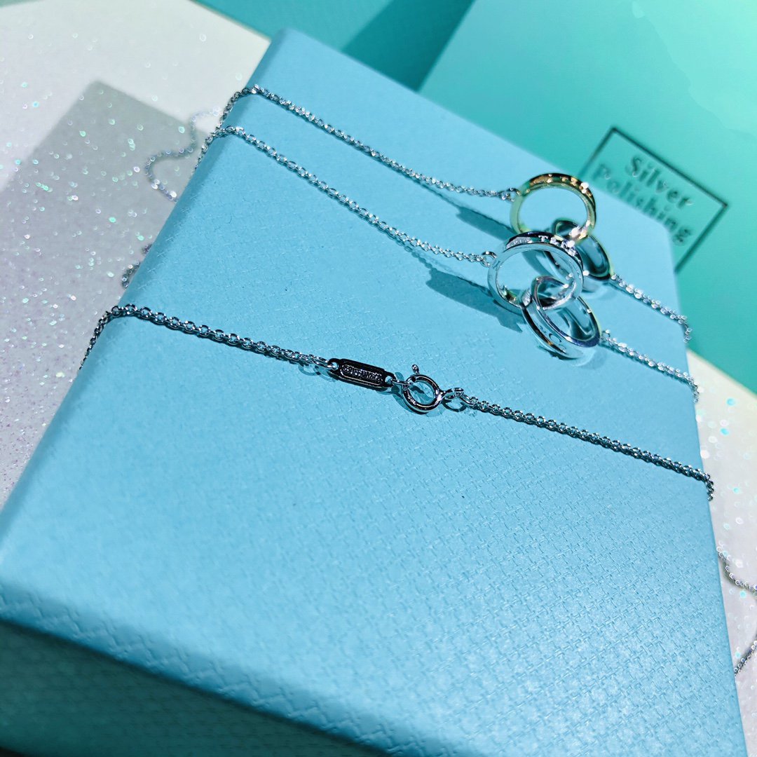 [⭐Luxery Jewels]KLEINE KETTE MIT INEINANDERGREIFENDEM KREIS-ANHÄNGER