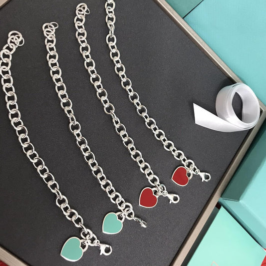 [⭐Luxery Jewels]HEART TAG BRACELET SILVER MEDIUM