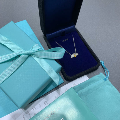 [⭐Luxery Jewels]PAPER FLOWERS YELLOW DIAMOND FIREFLY PENDANT