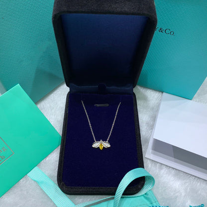 [⭐Luxery Jewels]PAPER FLOWERS YELLOW DIAMOND FIREFLY PENDANT