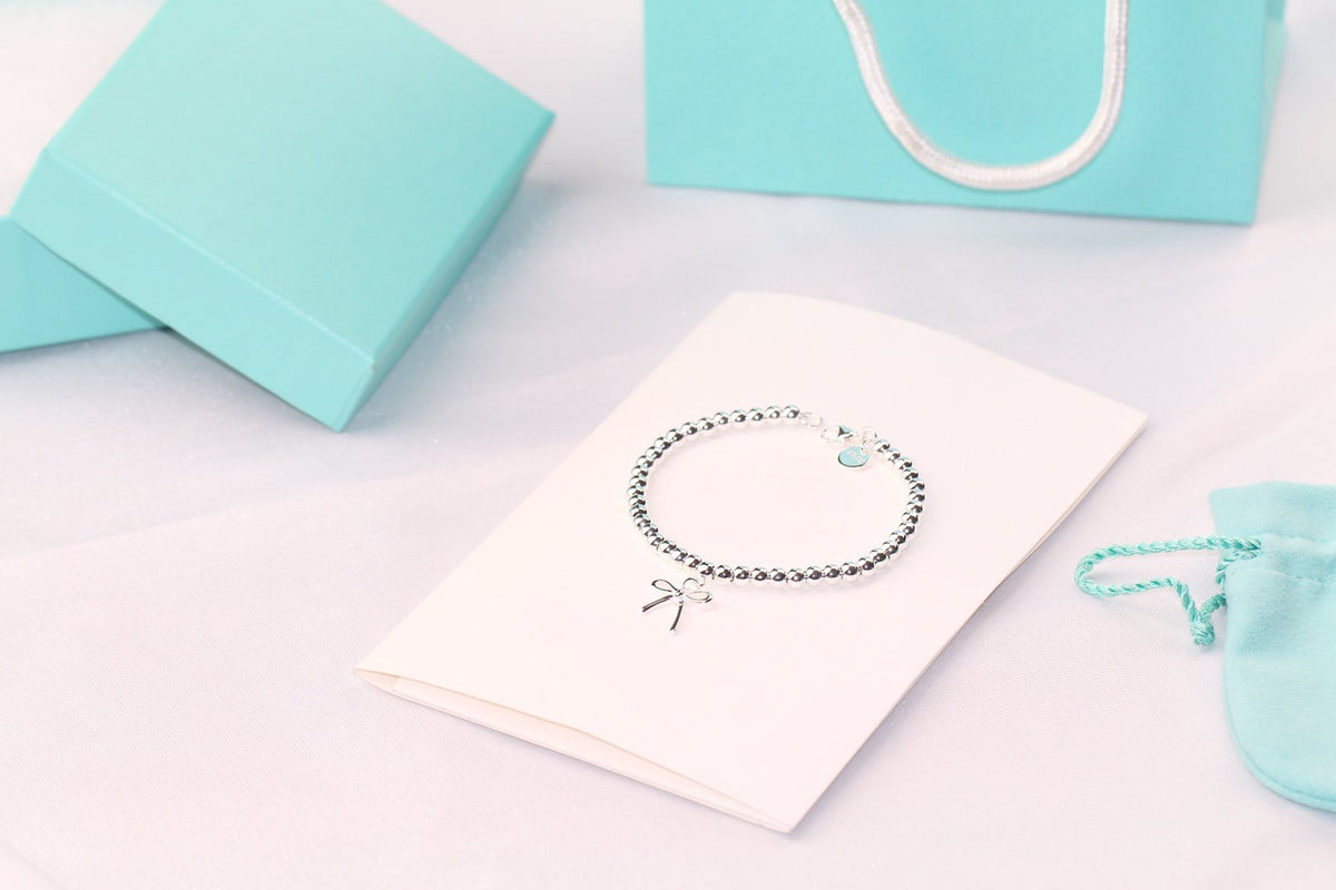[⭐Luxery Jewels]STERLING SILVER BOW BEAD BRACELET