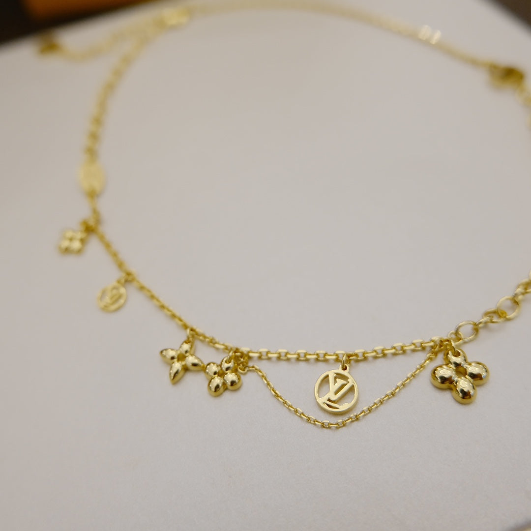 [Luxery]BLOOMING SUPPLE NECKLACE BRASS