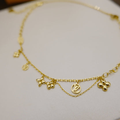 [Luxery]BLOOMING SUPPLE NECKLACE BRASS