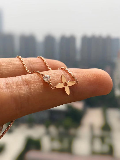 [Luxery]BLOSSOM PENDANT PINK GOLD AND DIAMOND